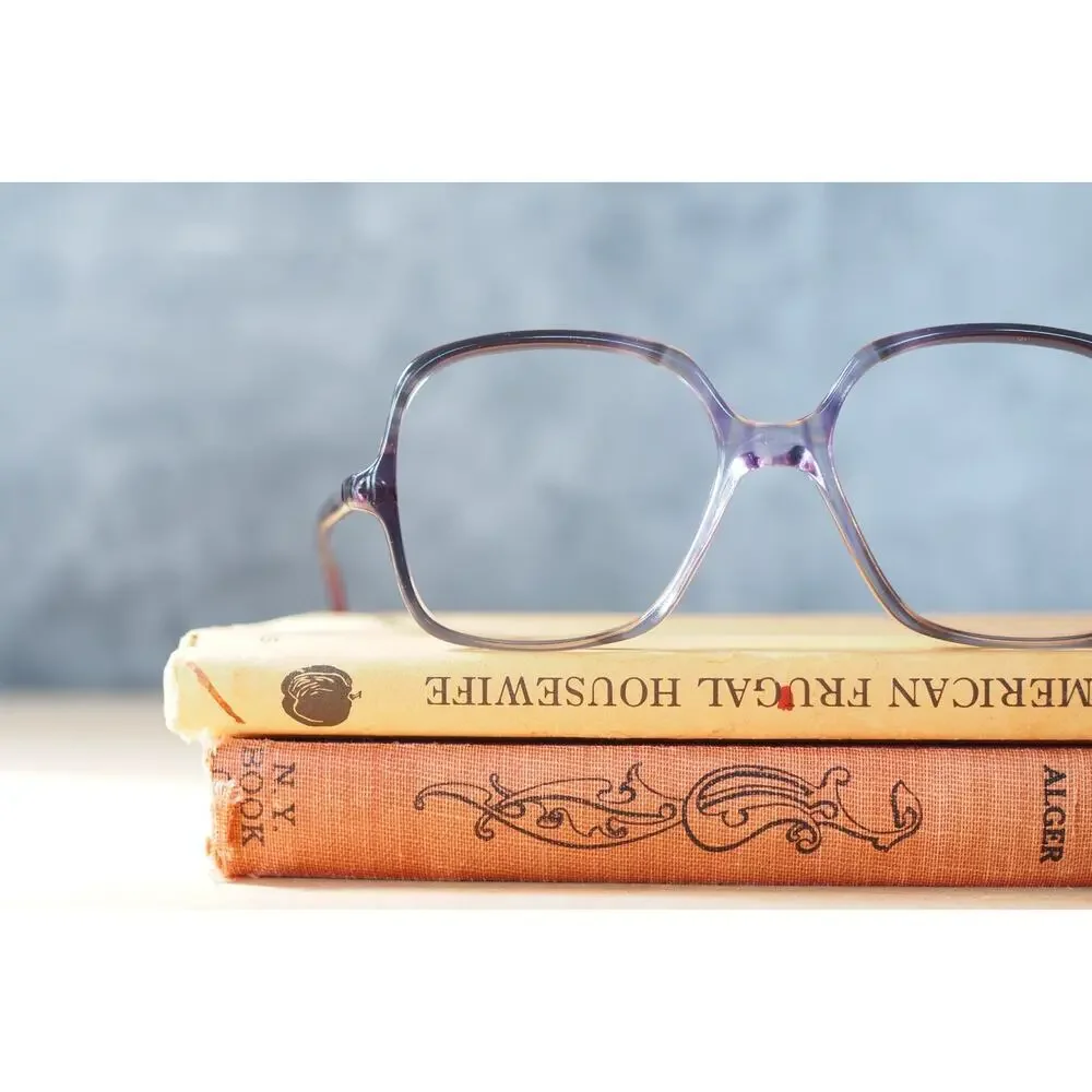 Vintage 1970s Eyeglasses Canada 52-16 Granny Chic Retro Boho Jackie O NOS